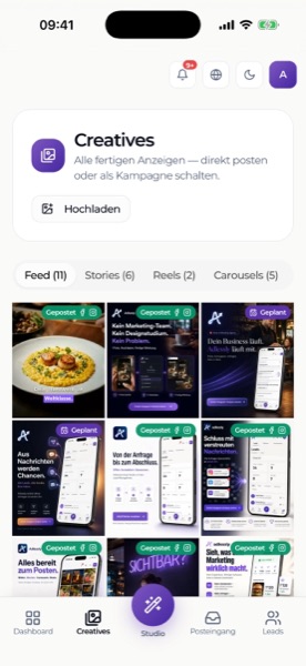 adlessly App: Creatives