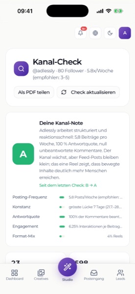adlessly App: Kanal-Check